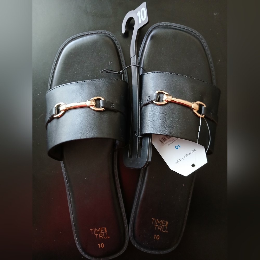 Time & Tru Womens Sandals Size 10